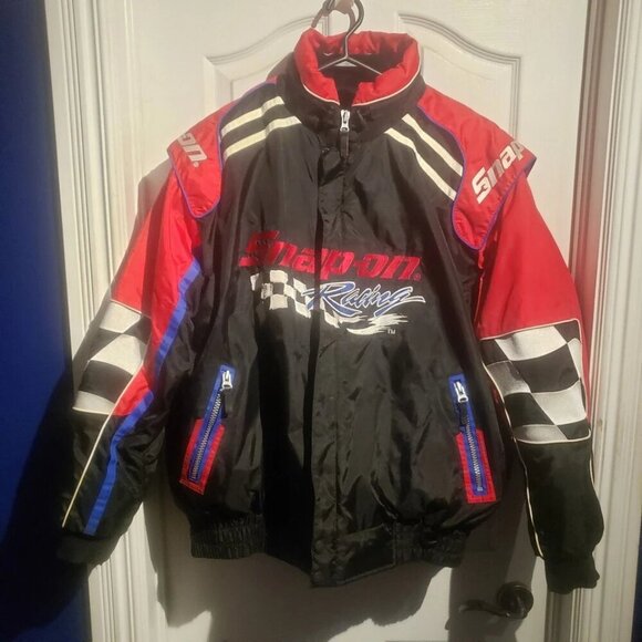 Snap On Racing Vintage 90s Jacket size Extra Large (XL) Black/Red Full Zip CHOKO - Picture 5 of 10